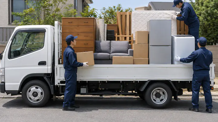 2tトラックに積んだ不用品